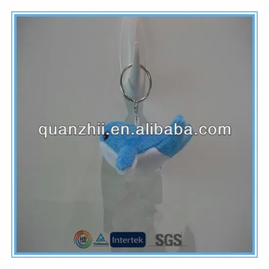 Mini whale plush key chain for kids