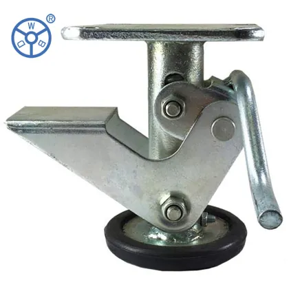 Vestil Floor Lock for Carts - 6 inch Heavy Duty Adjustable Height Kick Bar