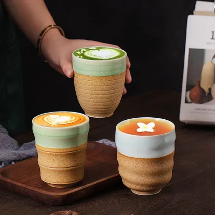 Celadon Ceramic Cup - Tea Cup, Milk Mug, Tumbler, Drinkware, Espresso Coffee Cup