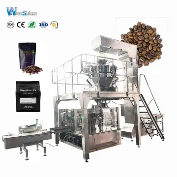 Flat Stand Up Zipper Bag Bean Packing Machine