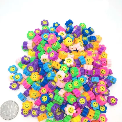 10mm smiley face sculpey clay beads