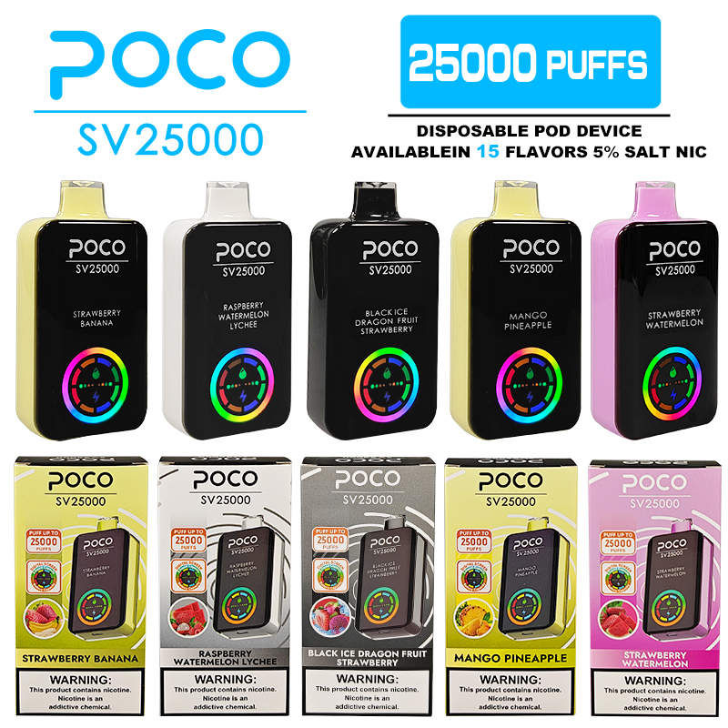 ใหม่ POCO SV25000 PUFFS DISPOSING VAPE WHOLESALE