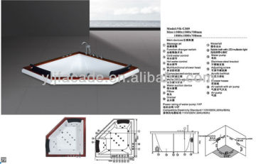 Ceramic Hydromassage Bathtub VK-C309