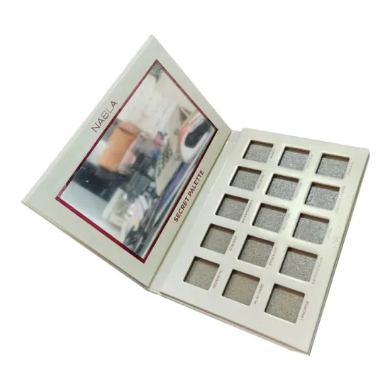 Pearl effect eye shadow palette paper packaging box