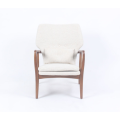 Diseñador moderno de madera maciza mezcla de lana Carlo Chair