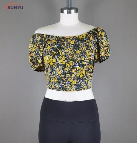 Ladei&#39;s Flower Print Short Top