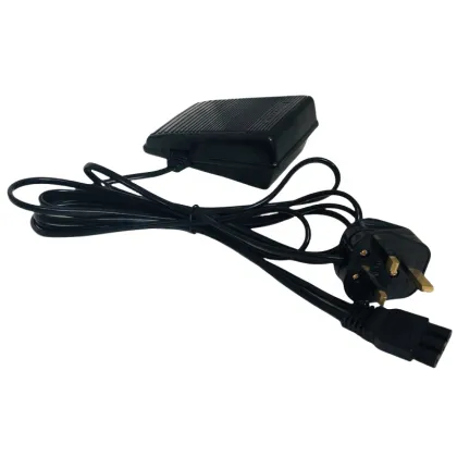 UK Plug Sewing Machine Foot Control Pedal & Power Cord - Compatible with Singer, Elna, Janome, and New Home