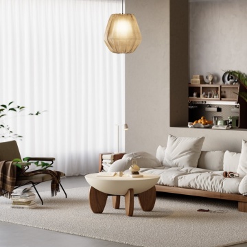Schöner gemütlicher warmer Betonrundtisch