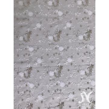 Mesh Embroidery Fabric with White Sequin