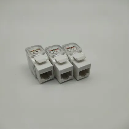 180 degree toolless Cat 6 Ethernet link connector
