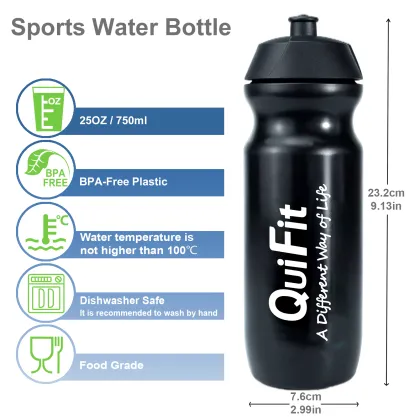 Customized 750ml Easy Grip Squeeze Sports Hydration Water Bottle