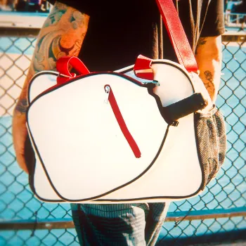 Custom Cotton Canvas Women's Pickleball Sling Bag with Paddle Case