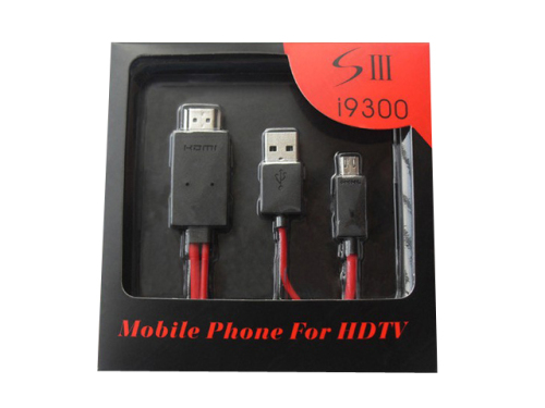 for Samsung Galaxy Siii I9300 Micro USB Mhl to HDMI Adapter Cable