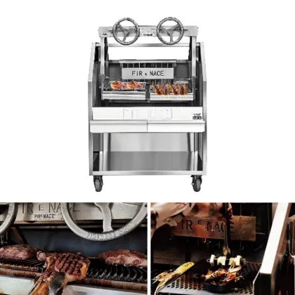 Argentine Outdoor Grill Equipment: Built-in Gaucho Asado Parrilla Brasero & Fire Places