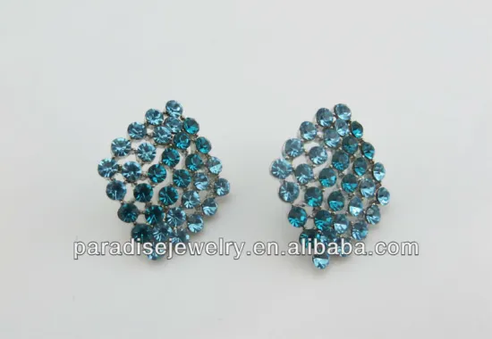 2013 Hot Design blue rhinestone stud earrings for women E-21165