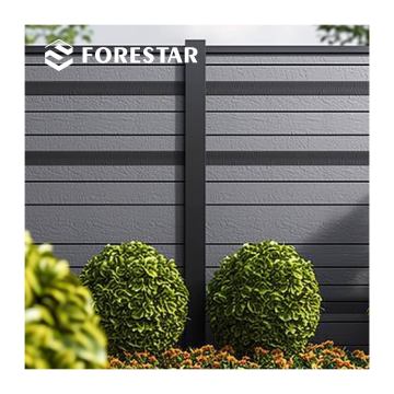 European Style Factory Panel New 3D Long Life WPC Fence Grooved Design