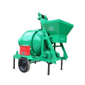 trailer small concrete mixer drum with lifting hopper