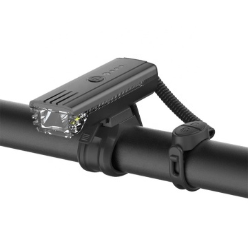2023 New Auto Sensing Dimmable Ultra Bright Rechargeable XPG Front Handlebar Led Bike Light With Extra Horn Speaker