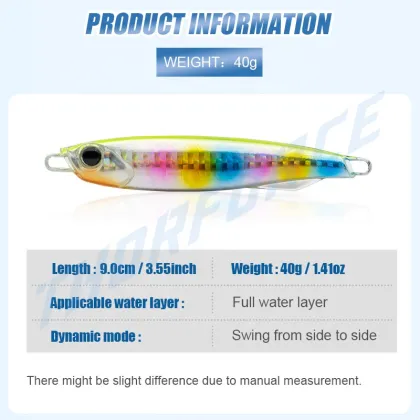 THORFORCE Custom Epoxy Resin Lure for Porgy, Flounder, Perch - 90mm Sinking Pencil Jig