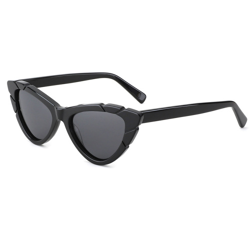 Gray Uv400 Cat Acetate Sunglasses Acetate Cat Eye Sunglasses Supplier