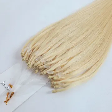 Easy Loop Single Bead Lock Micro Links Hair Extensions Lasting More Than 12 Months 100% Virgin Remy Human Brazilian