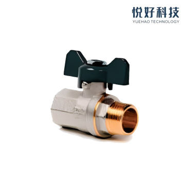 Maniglia a farfalla Valvola a sfera in ottone Filettatura FM