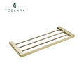 Stainless Steel Tiered Wall Mount Bathroom Organizer with Shampoo Storage and Towel Rack
