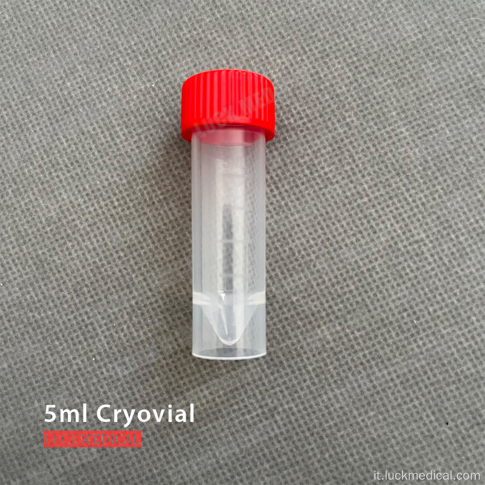 5 ml di tubo di plastica criogenica