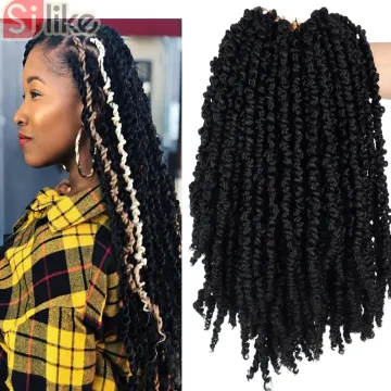 Passion Twist Hair 22inch Pre-Twisted Passion Twists Pre-Looped Crochet Braids Bohemian Hair Synthetic Braiding  Hair Extension
