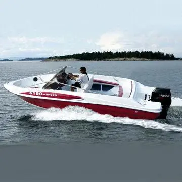 High-speed Fiberglass Boat with 19ft Overall Length and 80 to 100hp Engine