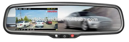 Car rearview mirror with 4.3 inch LCD dash cam 1080P HD video recording Ambarella A7 DVR with camera