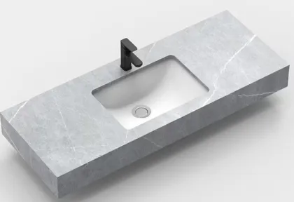 Handwashing basin marble natural stone countertop