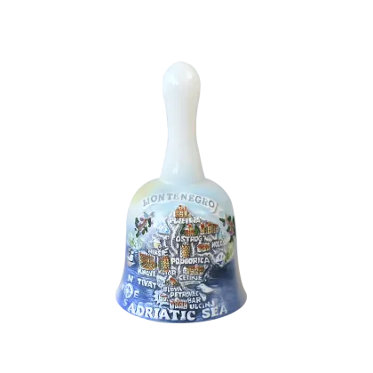 Ceramic Dinner Bell Souvenir Gift - Montenegro Travel Bell