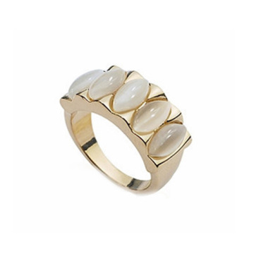Custom Fashion Design Big Stones Opal Garnet Gold Ring 2012 Hot