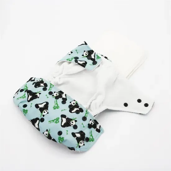 Organic Bamboo Fiber Baby Diapers with Color Printing