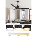 Mute Quiet Remote Control Black Led Ceiling Fan