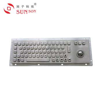 Factory supply directly Metal Keyboard.Industrial Kiosk Keyboard wth trackball