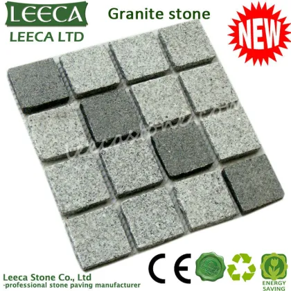 Red granite paving stone brick