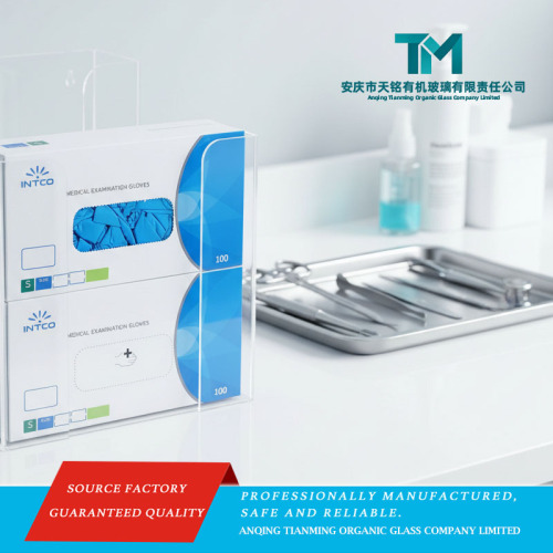 Caixa de acrílico transparente personalizada para luvas de cozinha individuais