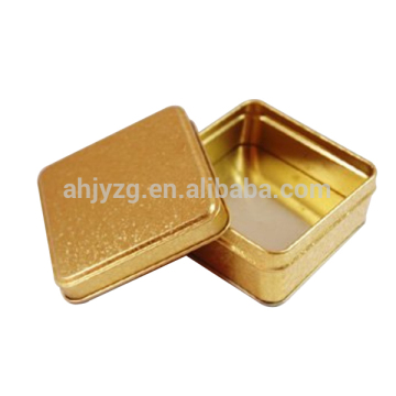 golden color printed metal tin gift box wholesale