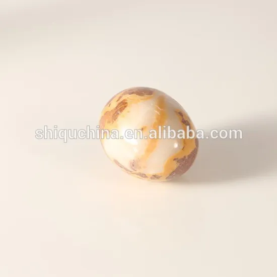 2015 new black marble egg shaped stone