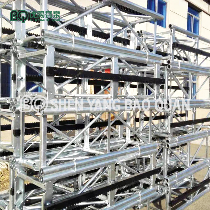 Hot Dip Galvanized Mast განყოფილება სამშენებლო ამწეებისთვის