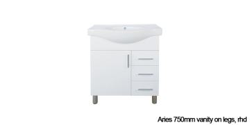 Semi recessed bathroom cabinet venity in bathroom