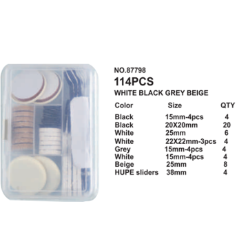 Felt pads and PE sliders set