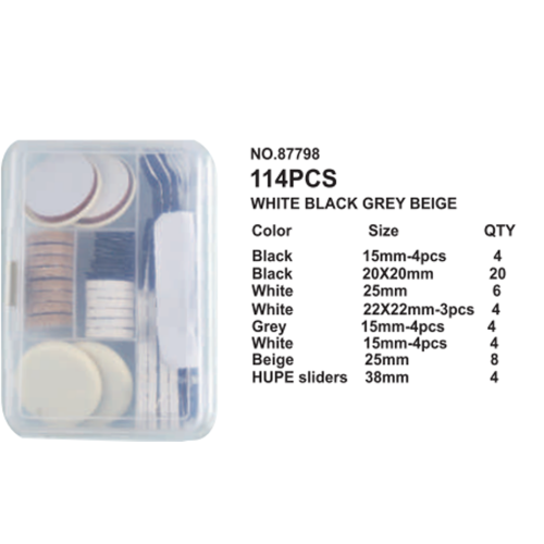 Felt pads and PE sliders set