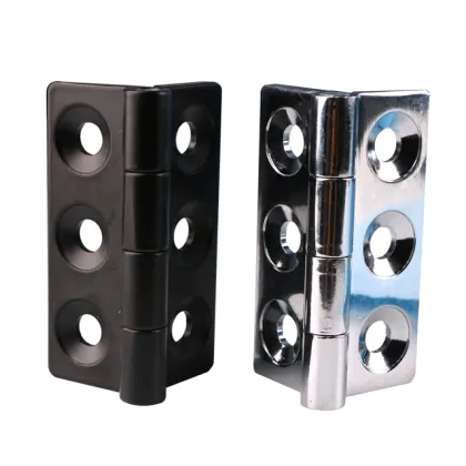 Black Zinc Alloy Adjustable Torque Small Cabinet Hinges with Damping for Furniture
