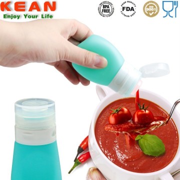 BPA Free Bottles/Squeeze Silicone Bottle For Flavour/Food Grade Dressing Bottle