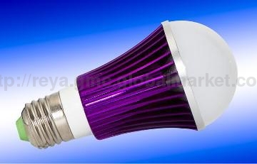 8W serin beyaz LED ampul-mor kabuk