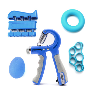 5-Piece Safety-Assured Grip Hand Gripper Wrist Strengthening Trainer Set: Adjustable Gym Strength Hand Grip Kit