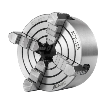 WEISS™ 4-Jaw Chuck 5" Plain 4-jaw Back Independent Chuck K72-125 For WBL250F/WBP250F